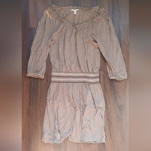 Joie Tan Off-Shoulder Top